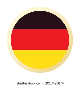 icono de aislamiento de la bandera de alemania redonda