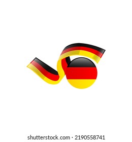 Bandera de alemania redonda con elemento de cinta