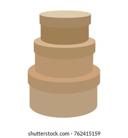 Round gift box on white background Isolated. Ready For You Design. Product Packing Vector EPS10