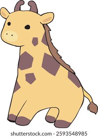 Round giraffe, the idol of the zoo, exists.