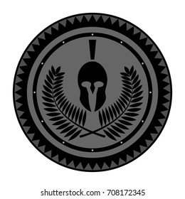 round gladiator shield with ornament