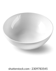 Round glass deep bowl for rice and food