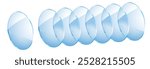 round glass lenses set vector illustration