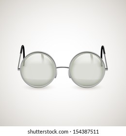 Round glasses, eps10 vector