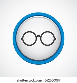 round glasses icon on white background