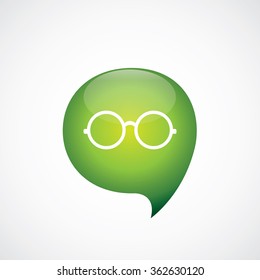 round glasses icon on white background