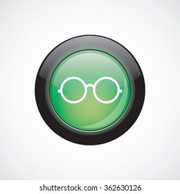 round glasses icon on white background