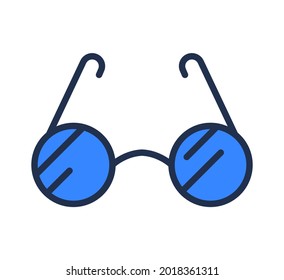 round glasses icon. vector illustration