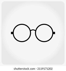 Round glasses icon in vector illustration.