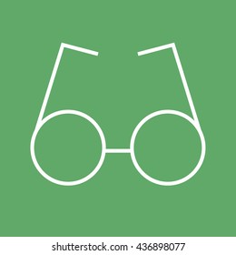 Round glasses icon vector illustration