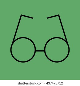 Round glasses icon vector illustration