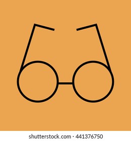 Round glasses icon vector illustration