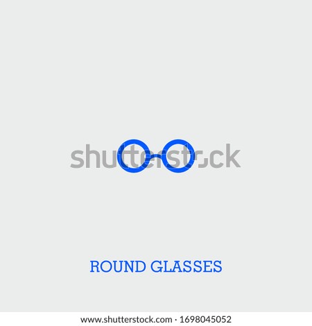 round glasses icon. round glasses vector on gray background