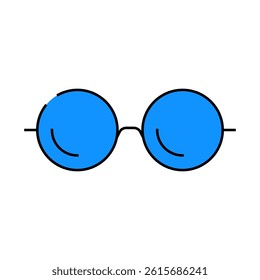 round glasses optical line icon vector. round glasses optical sign. isolated symbol illustration