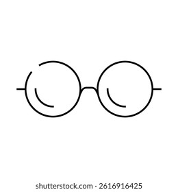round glasses optical line icon vector. round glasses optical sign. isolated contour symbol black illustration