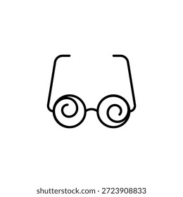 Runde Gläser Umrisssymbol einfaches minimalistisches Design