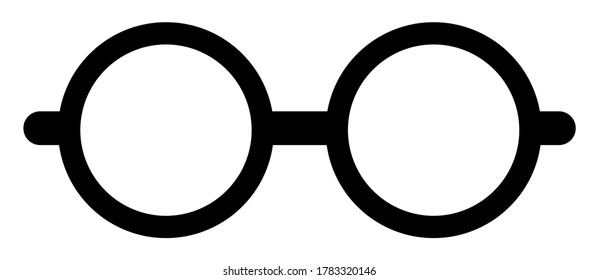Round glasses or reading eyeglasses for apps and websites