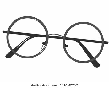 Round glasses that is so modern.