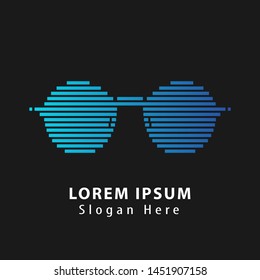Round glasses vector icon. Can be used as icon or logo for websites, application and mobile.