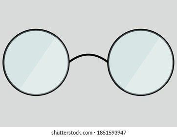 Round glasses vetor cool for add in illustrations