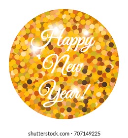 round glitter frame with sign