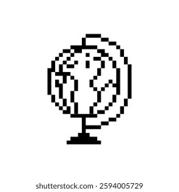 round globe design pixel art