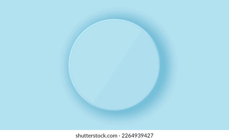 Round Glossy Button Badge Or Top View Product Podium. EPS10 Vector