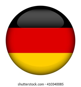 Round glossy Button with flag of Germany 