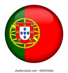 Round Glossy Button Flag Portugal Stock Vector (Royalty Free) 439251064 ...