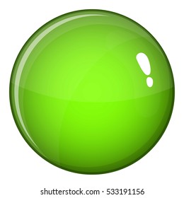 Round glossy button icon. Cartoon illustration of round glossy button vector icon for web