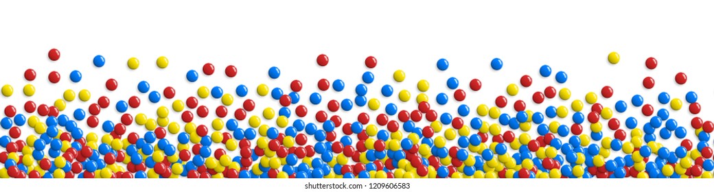 Round glossy buttons or game bubbles seamless pattern. Colorful balls or round sweet candies endless background