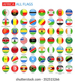 Round Glossy Flags Of Africa - Full Vector Collection
Vector Set Of African Flag Buttons
