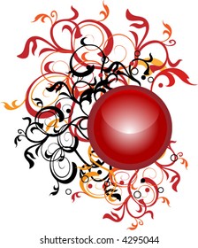 round glossy frame  - vector