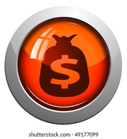 round glossy web office icon