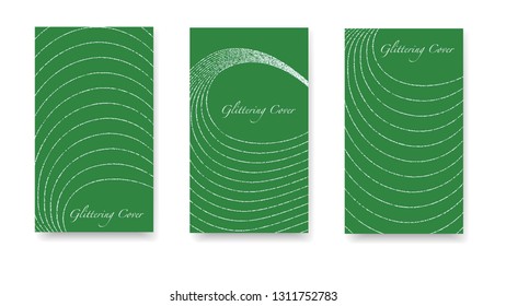 Round glowing confetti, festive tinsel, magic design for printing. Premium Christmas golden garlands. 
