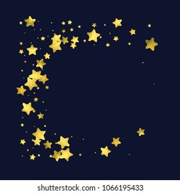 Round gold confetti. Glitter vector celebrate background. Watercolor golden sparkles and dots. Explosion backdrop. Christmas party invitation card template. Falling gold confetti. Glitter background. 