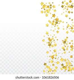 Round gold confetti. Glow vector celebrate background. Watercolor golden sparkles and dots. Voucher backdrop. Christmas party invitation card template. Falling gold confetti. Glitter background. 