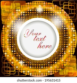 round gold frame circles. Vector 