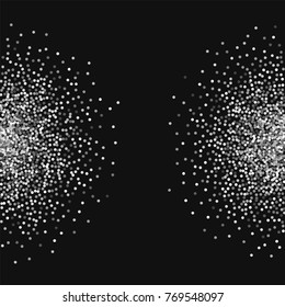 Round gold glitter. Half circles on black background. Exceptional vector illustration.
