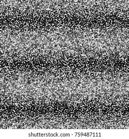 Round gold glitter. Scatter horizontal lines on black background. Astonishing vector illustration.