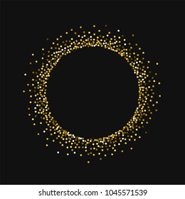 Round Gold Glitter Small Round Shape Stock Vector (royalty Free 