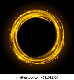 Round gold shiny Vector Illustration