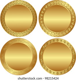 round golden background