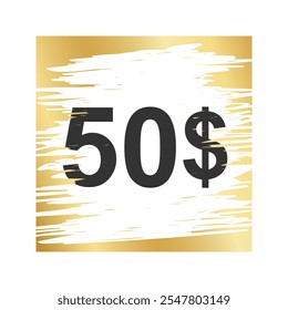 Round golden scratch card surface with scraped texture and 100 dollars winning text. Winner lottery, sale coupon, jackpot scratchcard template. Vector illustration.