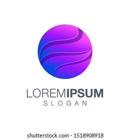 round gradient color logo design