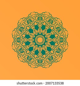 Mandala de gradiente redondo sobre fondo blanco aislado. Henna, Mehndi, tatuaje, decoración. La decoración es de estilo étnico oriental. Coloreando la página del libro.
 Mandala con motivos florales. Plantilla de yoga