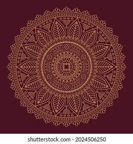Round gradient mandala on white isolated background. Circular pattern in form of mandala for Henna, Mehndi, tattoo, decoration. Decorative ornament in ethnic oriental style