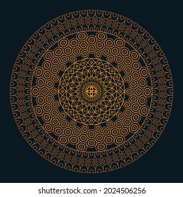 Mandala de gradiente redondo sobre fondo blanco aislado. Patrón circular en forma de mandala para Henna, Mehndi, tatuaje, decoración. Ornamento decorativo de estilo étnico oriental