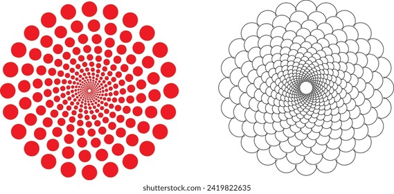 Round gradient mandala on white isolated background. Circular pattern in form of mandala, Mehndi, tattoo, decoration. Decorative ornament in ethnic oriental style