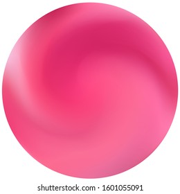 Round gradient mesh background. Trendy soft color element. Flat backdrop in style of 90th, 80th. Pink eco fluid template for your poster, presentation, invitation, brochure or cards.